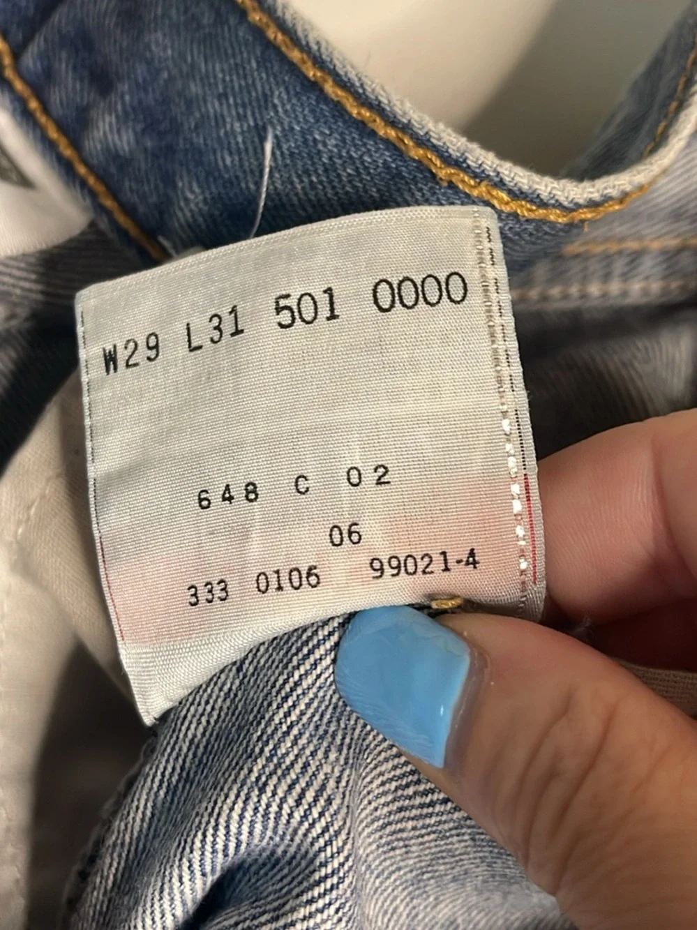 Vintage Levi’s 501 button down Light Blue Denim Jeans